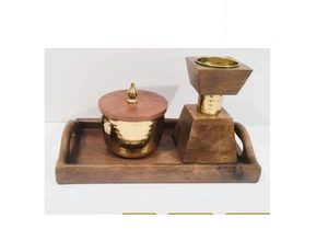 กล่องโลหะพร้อมฝาไม้ใส่ธูปหอมชุดของขวัญสุดหรูกล่องกาเคลอสำหรับเตา - Product Image 3