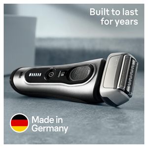 Rasoir électrique pour homme avec tondeuse de précision pour cheveux longs, utilisation humide/sèche, support de charge, étanche IPX7, interface en allemand - Product Image 2