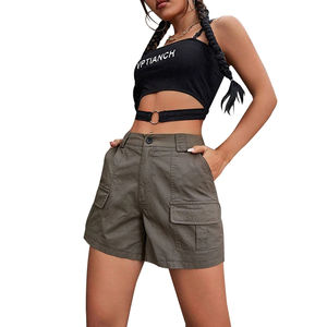 Short cargo femme en coton personnalisé fait Short cargo Short d'été décontracté à séchage rapide avec poches Summer Casual Street Wear - Product Image 1