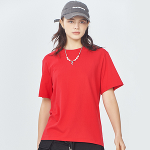 Fabricant T-shirts lourds 100% coton T-shirts unisexe en gros T-shirts unis rouges vierges pour hommes - Product Image 2