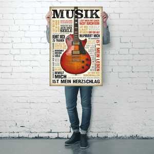 Affiche sur toile « La musique est une passion » de style moderne pour la décoration murale - Product Image 4