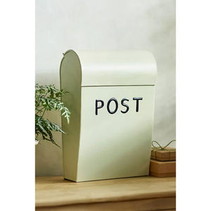 Buzón de Metal verde claro hecho a mano, buzón de estaño montado en la pared de alta calidad, galvanizado con recubrimiento en polvo, diseño elegante para uso doméstico - Product Image 2