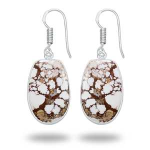 Pendientes de Diseño de Lujo de Alta Calidad, Pendientes de Ágata de Caballo Salvaje, Joyería de Latón Plateado - Product Image 3