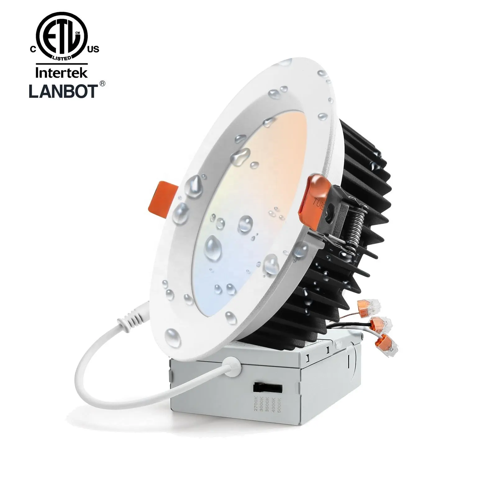 Original Black Baffle Lef Downlights Floor Spot Lights Waterproof Led Downlight 960 Lumen 3cct Dimmer Etl Market