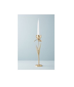 Portavelas de metal cónico para velas de cena con acabado pulido ideal para cenas formales o ambientes tradicionales - Product Image 5