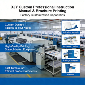 Brochures pliées personnalisées XJY imprimées en noir et blanc sur carton recyclable pour la promotion et <span class=keywords><strong>l</strong></span>'utilisation interne - Product Image 6