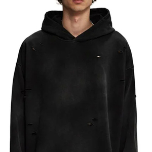 Sudadera con Capucha de Alta Calidad, Estilo Urbano, Personalizable con Gráficos, Transpirable, Estilo Vintage, Lavado Ácido - Product Image 3