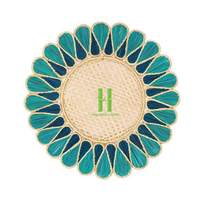 High Quality Natural Rattan Charger <b>Plates</b> Customize Sizes Variety of Colors Handmade Rattan Placemat for Table Decor HNH 2025 - Product Image 5