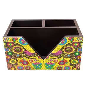 Porte-couverts en bois, porte-cuillères à 4 compartiments, porte-ustensiles de cuisine avec insert amovible - Product Image 2