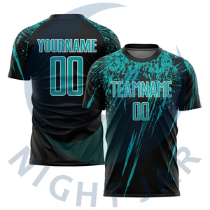 Camisetas de Fútbol Personalizadas con Sublimación Completa, 100% Poliéster, Ligeras, Cuello en V, Manga Corta, Secado Rápido y Transpirables - Product Image 3