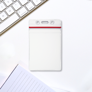 Porte-badge vertical transparent en PVC pour carte d'identité - Product Image 2