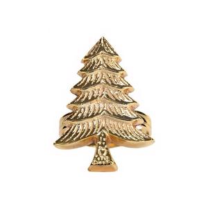 Noël décoratif métal plaqué or X Mas rond de serviette décorations de table dîner porte-serviette personnalisé - Product Image 6