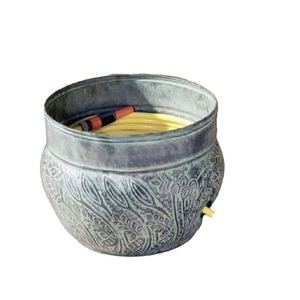 หม้อท่อโลหะเหล็กชุบสังกะสีดีไซน์หลายแบบมีฝาปิดปรับขนาดได้ - Product Image 1
