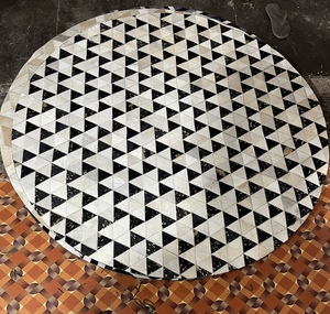 Alfombras y alfombras de cuero de vaca hechas a mano de nueva tendencia, área grande moderna de felpa de retales genuinos para el mejor precio al por mayor - Product Image 3