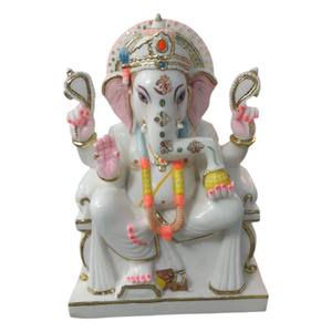 Haute Qualité Vietnam Marbre Ganesh Statue Pur Blanc Culte Spirituel Sculpture Conception Pierre Artisanat Doué Statue - Product Image 1