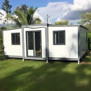 Maison conteneur préfabriquée et meublée extensible à 2 étages Cabine préfabriquée 20Ft 40Ft avec verre