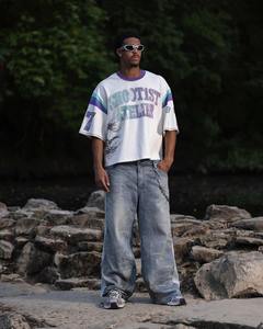 Custom <b>Drop</b> Shoulder Heavyweight Screen Printing T-shirts 100% Cotton Boxy Cropped t Shirt Oversized <b>Box</b> Tee Shirt - Product Image 4