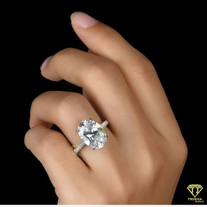 Bague de fiançailles Moissanite élégante en or rose et argent S925 plaqué rhodium pour mariage et anniversaire - Product Image 4