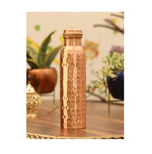 Smart 100% Bouteille d'eau en cuivre pur 34 Oz Extra Large Gravé Anti-Fuite Ayurvédique Vessel Direct Drinking Marmered Copper Vesse - Product Image 2
