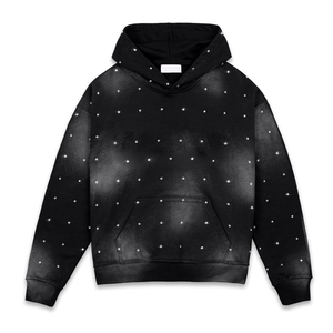 Nouveauté Sweat-shirts pour hommes de qualité supérieure avec motif en strass uni 100% coton polaire imperméable pour la saison hivernale - Product Image 5
