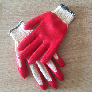 Guantes de Seguridad de Punto con Recubrimiento de Látex de Algodón Reutilizables, Antideslizantes y Resistentes a Cortes, Recubiertos de Goma Vietnamita, Calibre 10, Protección para Jardinería - Product Image 1