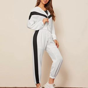 Chándal con capucha de algodón de alta calidad, ajuste Regular, manga larga, ropa informal para correr, cremallera completa y chándal transpirable - Product Image 1