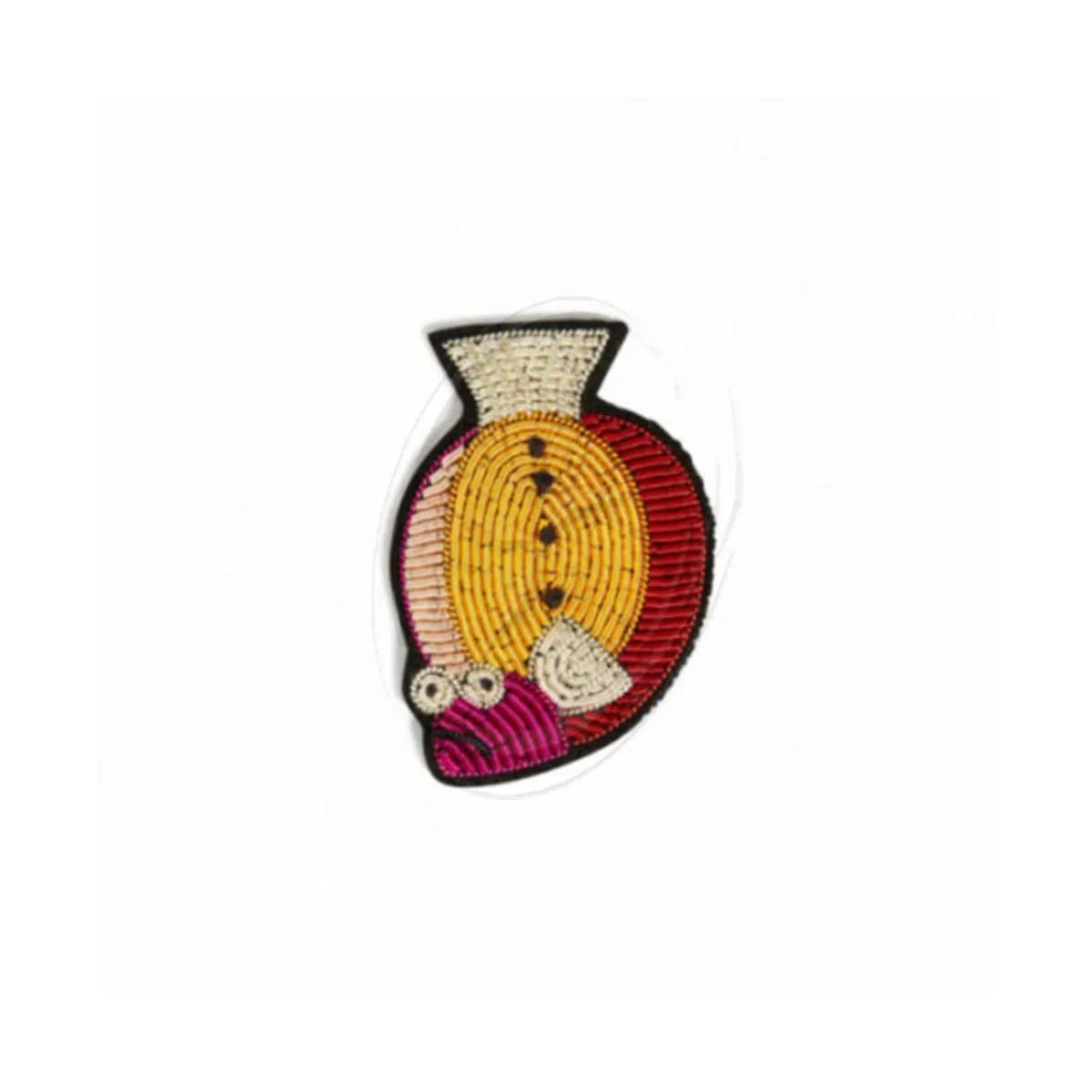 Caracol con concha al por mayor, insignia de broche con apliques de mano de carpa personalizada | Insignias de lingotes personalizadas