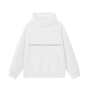 Sweat à capuche d'hiver surdimensionné en polyester-coton, 400 grammes, résistant aux plis et aux bouloches, uni, coupe ample, personnalisable - Product Image 2