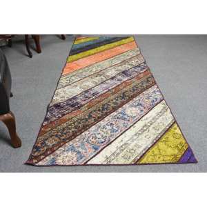 Tapis moderne en laine beige de 3.1x8,9 pieds Tapis de salon à tissage plat turc pour la décoration des adolescents - Product Image 3