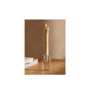 Bougeoir décoratif en verre pour pièce maîtresse de décoration intérieure avec un design élégant adapté à la table à manger - Product Image 4