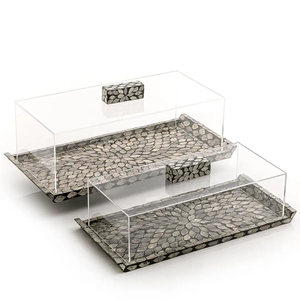 Excellent Quality Handcrafted Top Selling Food Serving Tray for Sale Ramadan <b>Eid</b> <b>Gift</b> MOP Serving Tray - Product Image 5