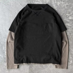 Camiseta informal de manga doble | Tejido rico en algodón | Tinte reactivo + lavado enzimático | Tacto suave transpirable y perfecto para el uso diario - Product Image 4