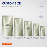Sachet Doypack Personnalisé en Gros, Écologique, Imprimé, pour Recharge de Shampoing, Emballage pour Marques de Soins Capillaires