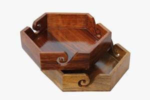 Bol en fil en bois 10x2.5 pouces porte-fil fait main pour crochet bol à tricoter pour crochet crochet et sac de voyage cadeau - Product Image 5