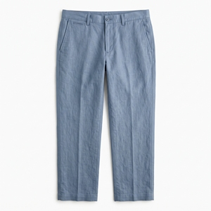 Pantalon d'été pour homme en mélange lin-coton, respirant, décontracté et élégant, OEM ODM, vente en gros, usine, marque privée, faible MOQ - Product Image 3