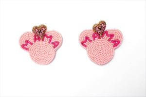 Handmade Beaded Mama <b>Earrings</b> for Women Girls Classic Style Beautiful Color for Birthday <b>Holidays</b> Mother's Day Jewelry Gift - Product Image 2