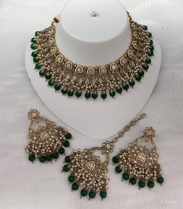 INDIAN TRADITIONAL and FASHIONABLE <b>COPPER</b> JEWELLERY BRIDAL WEDDING JEWELLERY SET for WOMEN EARRINGS and <b>NECKLACE</b> SET - Product Image 1