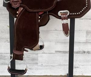 Productos de Carreras de Caballos ingleses de la India, sillín de piel de vaca de calidad genuina para niños, sillín de cuero occidental Premium Wade Tree A Fork - Product Image 2