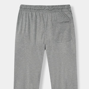 100% haute qualité hommes décontracté pantalon droit personnalisable respirant taille élastique léger couleur gris tissu Interlock - Product Image 5