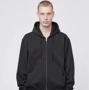 เสื้อฮู้ดพิมพ์ลายตัวอักษรแบบรูดซิปมีฮู้ดผ้าฟลีซผ้าฝ้ายเทอร์รี่ - Product Image 1