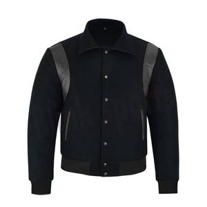 Lettermen adulte laine corps cuir manches avec patch travail veste universitaire de haute qualité, hommes sur mesure lettermen blouson aviateur - Product Image 6