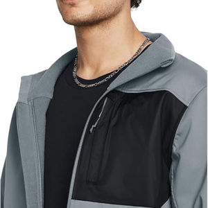 Veste en jean pour homme, col montant, imperméable, respirante, coupe-vent, séchage rapide, ODM, 100% coton, vintage - Product Image 3