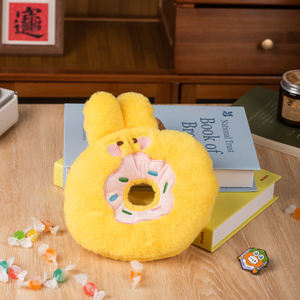 Yüksek kalite düşük adedi PP pamuk isteğe özel peluş oyuncak yumuşak kurumsal maskot Donut <span class=keywords><strong>Bunny</strong></span> peluş oyuncak hayvan - Product Image 5