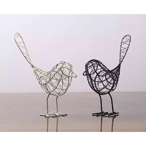 Adornos de Escultura de Metal de Hierro Forjado con Forma de Gorrión, Acabado Antiguo, para Decoración Navideña del Hogar - Product Image 5