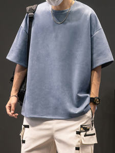 T-shirts formels pour hommes en coton 100% lourd, surdimensionnés, imprimés sur mesure, séchage rapide, vente en gros - Product Image 5