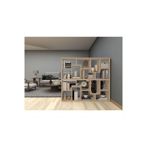 ชั้นวางหนังสือสเตนเลสสตีลอเนกประสงค์ตกแต่งสไตล์โมเดิร์นยี่ห้อ Sigma 8 ชั้น ขนาด 130x25x60 ซม. สำหรับห้องนั่งเล่น - Product Image 5