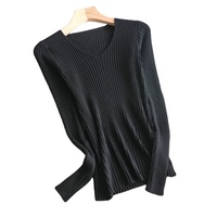 Logo personnalisé décontracté laine cachemire et soie court solide couleur tricot pull standard femmes produit pull pour femmes fabriqué en inde