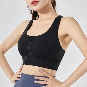 Soutien-gorge de sport à fort impact avec fermeture à glissière avant séchage rapide haut de Yoga gilet respirant sous-vêtements de Fitness pour femmes en cours d'exécution antichoc - Product Image 4