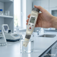 Testeur de pH numérique portable LPH-101 ATC avec calibration 3 points, analyseur de qualité de l'eau, du vin et de la bière, OEM ODM