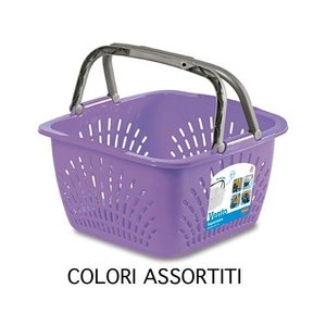 Cesta <b>plastica</b> con manici (40x40x23cm) VENTO Assortito PR0163 - Product Image 1